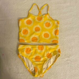 Hanna Andersson Yellow Sunflower Kids Bikini